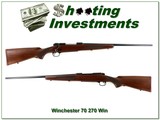 Winchester Model 70 Lightweight 270 Win 22” Rifle Excellent - Image 1 of 4