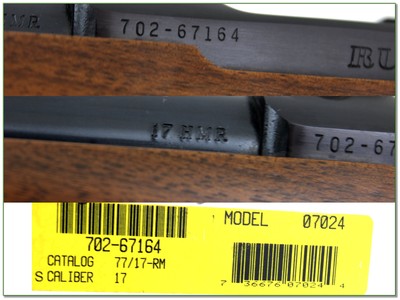 Ruger Model 77/17 17 HMR Walnut 22” Rifle NIB w Rings 2002 - Image 4 of 4