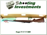 Ruger Model 77/17 17 HMR Walnut 22” Rifle NIB w Rings 2002 - Image 1 of 4