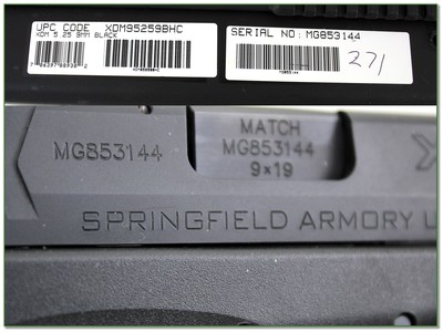 Springfield XDM 9mm 5.25