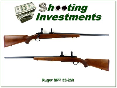 Ruger M77 22-250 Rem Red Pad 24” HB w Rings 1988 near new - Image 1 of 4