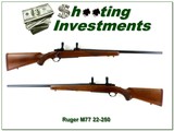 Ruger M77 22-250 Rem Red Pad 24” HB w Rings 1988 near new - Image 1 of 4
