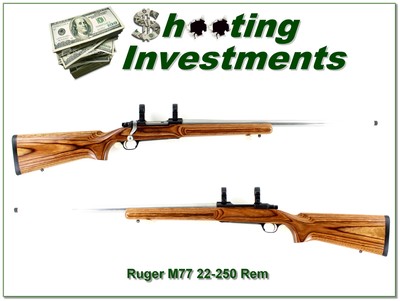 Ruger M77 Mark II Target 22-250 26” HB Threaded Stainless Laminate w Rings 1992 - Image 1 of 4