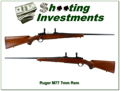 Ruger M77 7mm Rem Mag Red Pad 24” Rifle w Rings 1980 - Image 1 of 4