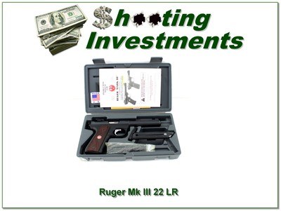 Ruger Target Model 22/45 MKIII 22 LR Mark III 5.5” w Box and 2 Magazines - Image 1 of 4