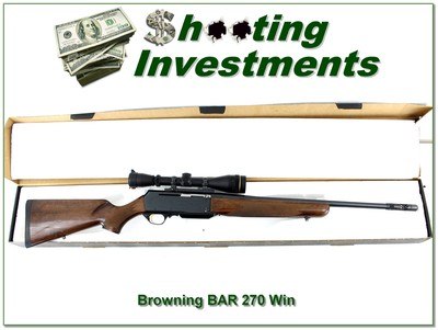 Browning BAR Safari 270 Win 22” w BOSS w Box and Leupold VX-II 4-12 - Image 1 of 4