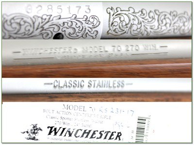 Winchester 70 270 Win 24” Classic Stainless Engraved 11 of 25 Commemorative NIB - Image 4 of 4