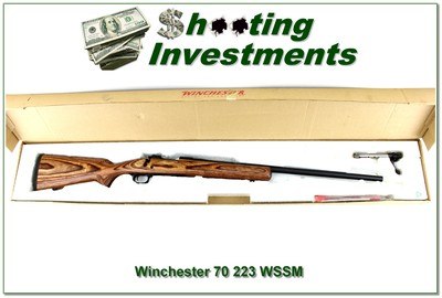 Winchester 70 Coyote CRPF 223 WSSM 24” HB Laminate Rifle NIB Unfired - Image 1 of 4