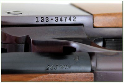 Ruger No. 1 B 243 Win 26” Rifle w Rings 1996 Excellent Wood Figure - Image 4 of 4