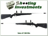 Sako A7 M 300 Win Mag 26” Stainless Rifle w Muzzlebrake and 30mm Rings Excellent - Image 1 of 4