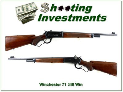 Winchester Model 71 Deluxe 348 Win WCF 20” Rifle 1946 - Image 1 of 4