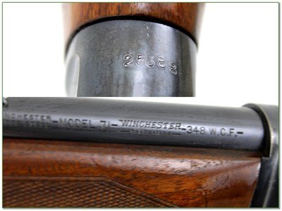 Winchester Model 71 Deluxe 348 Win WCF 20” Rifle 1946 - Image 4 of 4