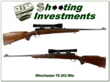Winchester Model 70 Pre 64 243 Win 24” Rifle 1955 w Scope Excellent - Image 1 of 4