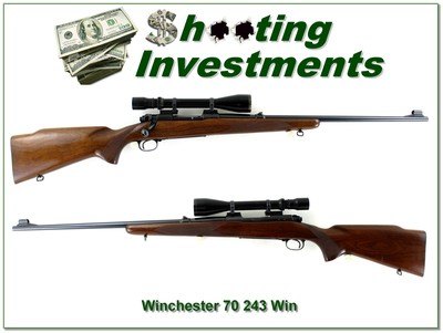 Winchester Model 70 Pre 64 243 Win 24” Rifle 1955 w Scope Excellent - Image 1 of 4