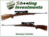 Winchester Model 70 Pre 64 243 Win 24” Rifle 1955 w Scope Excellent - Image 1 of 4