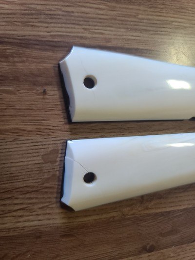 Ultra rare Narwhal Ivory 1911 grips, fracture repaired - Image 3 of 12