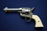 Colt SAA .45 Nickel With Ivory Grips - 5 of 12