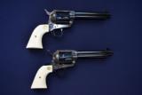 Consecutively Numbered Pair Colt SAA’s In .45LC With Factory Letters - 2 of 16