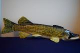 Carl Christiansen hand carved & painted Norther Pike fish spearing decoy. - 1 of 9