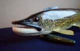 Carl Christiansen hand carved & painted Norther Pike fish spearing decoy. - 5 of 9