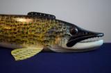 Carl Christiansen hand carved & painted Norther Pike fish spearing decoy. - 3 of 9