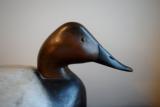 Canvasback Drake Wooden Duck Decoy - 2 of 6