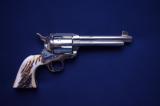 Colt SAA 3rd Gen .44-40 Nickel With Stag Grips Model P-1956Z - 2 of 12