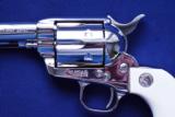 Desirable Colt SAA 3rd Gen 44-40 Nickel Black Powder Frame - 3 of 12