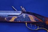 Fine Pennsylvania/Kentucky Bench/Match-Type Flintlock Rifle by T. Bennett, Circa 1840 - 15 of 25