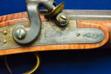 Half Stock Percussion Rifle By H. WRIGHT with GOULCHER Lock & P.I. SPENCE Sight .42 Caliber, CA 1850's - 4 of 23