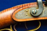 Half Stock Percussion Rifle By H. WRIGHT with GOULCHER Lock & P.I. SPENCE Sight .42 Caliber, CA 1850's - 5 of 23