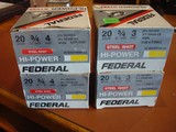 Federal 20 gauge Steel shot size 4 & 3. Four boxes - Image 1 of 1