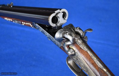 Nowotny 43 Mauser Double Rifle Engraved Gold Inlayed Flashy!