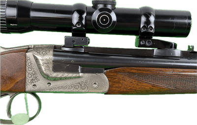 Bretton-Gaucher SxS Double Rifle 9.3x74R Schmidt & Bender Scope Extra Stock - Image 9 of 25