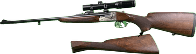 Bretton-Gaucher SxS Double Rifle 9.3x74R Schmidt & Bender Scope Extra Stock - Image 1 of 25
