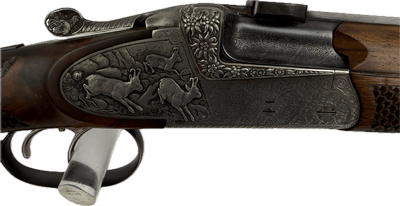 Fanzoi Double Rifle 22 Hornet / 7x65R Engraved Fancy Wood With Broken Stock - Image 13 of 25