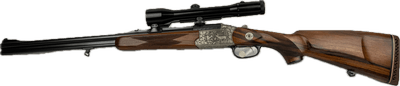 Blaser Double Rifle 22 Hornet / 7x65R Deluxe Engraved Zeiss Scoped Beautiful! 1983 - Image 6 of 25