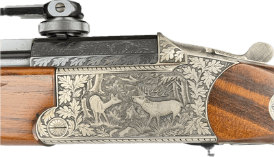 Blaser Double Rifle 22 Hornet / 7x65R Deluxe Engraved Zeiss Scoped Beautiful! 1983 - Image 10 of 25