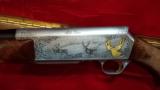BEAUTIFUL HAND ENGRAVED W/ GOLDBROWNING BAR BIG GAME SERIES 30-06 NORTH AMERICAN DEER RIFLE 1 OF 600 SIGNED BY R. COENEN & IN FACTORY WALNUT CASE!
- 1 of 12