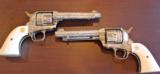 Colt SAA 5 1/2in .45 100% Coverage Cattle Brand Engraved by Bledsoe Consecutive pair - 2 of 10