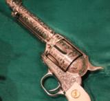 Colt SAA 5 1/2in .45 100% Coverage Cattle Brand Engraved by Bledsoe Consecutive pair - 4 of 10