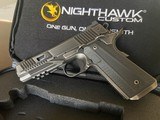 Nighthawk Agent2 Commander 9mm Custom Smoked Nitride Finish
1911
Beautiful - 3 of 4