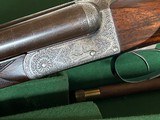 G.E. Lewis 20ga BLE
2 3/4 inch Damascus 28in
15 inch LOP to leather covered pad