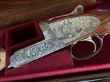 Holland & Holland Pair 28ga Royal Deluxe Grifnee engraved Self Opener Game Scene