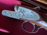 Holland & Holland Pair 28ga Royal Deluxe Grifnee engraved Self Opener Game Scene - 7 of 13