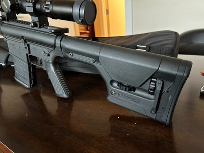 DPMS Panther Arms LR-308Rail Gun, Bi Pod Millet Scope 6-25x56 New Condition - Image 4 of 8