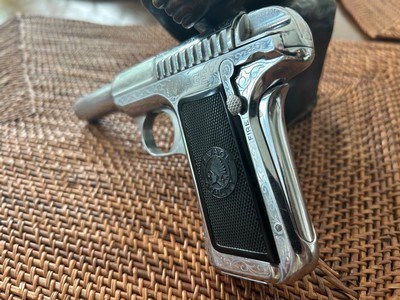 Savage 1907 Nickel Engraved .380 - Image 2 of 7