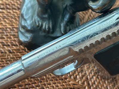 Savage 1907 Nickel Engraved .380 - Image 3 of 7