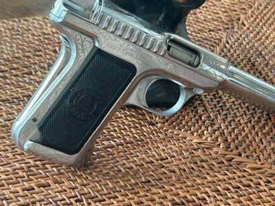 Savage 1907 Nickel Engraved .380 - Image 4 of 7