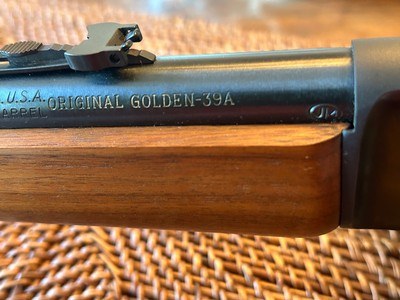 Marlin Original Golden 39A .22 s,l,lr JM Mint - Image 3 of 13